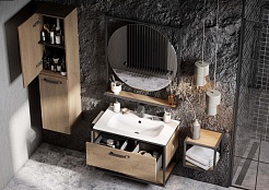 Акватон Мебель для ванной Лофт Фабрик 80 дуб кантри с раковиной Victoria-N – фотография-4